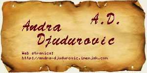 Andra Đudurović vizit kartica